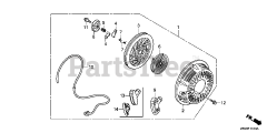 Honda GX240 UT1 LX2 (GCATT) - Honda Engine, Made in Thailand (SN: GCATT-1000001 - GCATT-9999999) RECOIL STARTER (1)