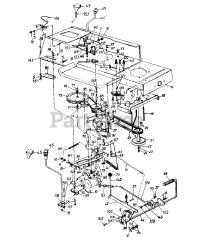 Ranch King 135R619G205 - Ranch King Lawn Tractor (1995) Frame, Lower/Drive/Pedal Assembly
