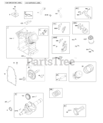 Briggs & Stratton 295347-0120-G1 - Briggs & Stratton Horizontal Engine Cylinder, Crankshaft, Piston/Rings/Connecting Rod