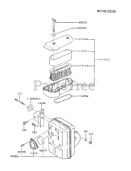 Kawasaki FB460V-BS20 - Kawasaki Engine AIR-FILTER/MUFFLER