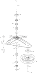 Exmark LZS749AKC724A1 - Exmark 72" Lazer Z S-Series Zero-Turn Mower, Kohler ECV749 (SN: 408644346 - 411294211) (Rev A) (2021) Idler Assembly