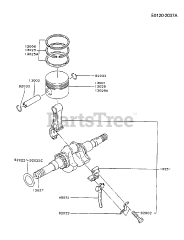 Kawasaki FA130D-CS08 - Kawasaki Engine PISTON/CRANKSHAFT