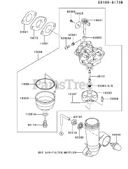 Kawasaki FJ180V-BM00 - Kawasaki Engine CARBURETOR(BM00/DM00)