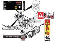 Ariens 921317 - Ariens Deluxe 24" Track Snow Blower (SN: 000101 - 094999) Decals