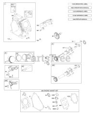 Briggs & Stratton 121012-0116-B8 - Briggs & Stratton Horizontal Engine Camshaft, Crankshaft, Cylinder, Piston Group