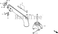 Honda FR500 A (FR500) - Honda Tiller, Made in Japan (SN: FR500-1000001 - FR500-9999999) FR500 HANDLE COLUMN K-K1