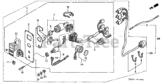 Honda BF130 A2 XA (BZBE) - Honda Marine Engine, Made in Japan (SN: BZBE-1300001 - BZBE-1400000) CONTROL PANEL