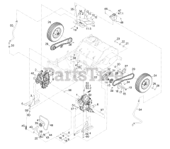Exmark ARX440GKC24000 - Exmark 24" Stand-On Aerator, Kohler CH440 (SN: 402082300 - 404314158) (2018) Ground Drive Assembly