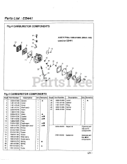 RedMax EB 441 - RedMax Backpack Blower (1998-03) 021 - CARBURETOR COMPONENTS