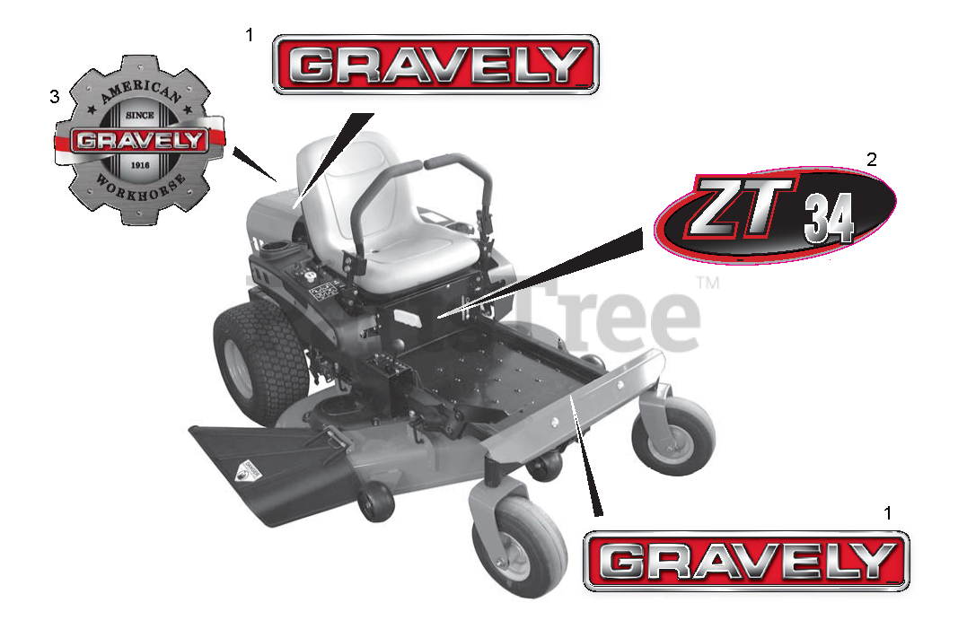 Gravely 915148 (ZT 42) - Gravely 42