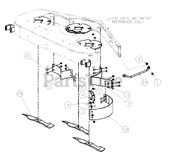 Cub Cadet 547 (590-547-150) - Cub Cadet 54" Mulch Kit Fabricated Deck Mulch Attachment 54