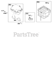 Briggs & Stratton 130G32-0258-H5 - Briggs & Stratton Horizontal Engine Exhaust Group