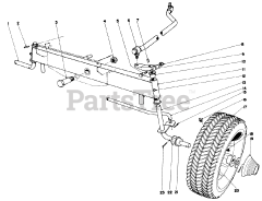 Toro 57051 - Toro 25" Lawn Tractor (SN: 009000001 - 009999999) (1969)