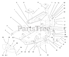 Toro 78363 - Toro 48" Side-Discharge Mower Deck for 5xi Tractors (SN: 089000001 - 089999999) (1998)