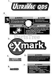 Exmark LHPUVD4448 - Exmark Ultra Vac QDS Bagger for 44" & 48" Lazer HP Mower (SN: 720000 - 789999) (2008) Decals
