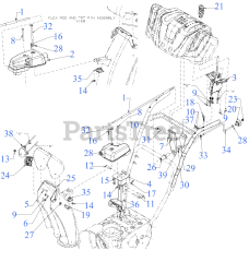 Cub Cadet 3X 28 (31AH5JVBB10) - Cub Cadet 3X 28" Snow Thrower (2023) Chute Controls