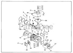 Tecumseh SBV-710361A - Tecumseh Short Block Engine Parts List