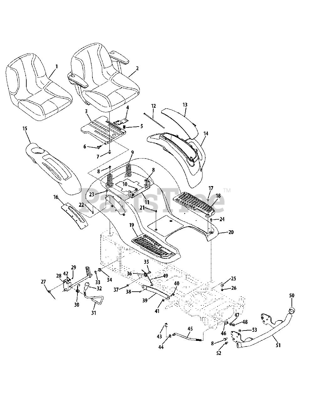 Cub Cadet SLTX 1054 (13AK92AK010) Cub Cadet 54" Lawn Tractor (2009