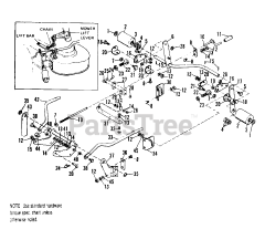 Simplicity 515 (990418) - Simplicity Serf Lawn Tractor Mower Lift &amp; Hitch Group