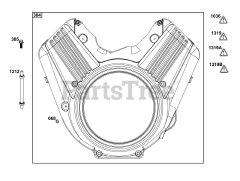 Briggs & Stratton 613277-0011-E1 - Briggs & Stratton Horizontal Engine Blower Housing Group