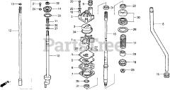Honda BF130 A2 XA (BZBE) - Honda Marine Engine, Made in Japan (SN: BZBE-1300001 - BZBE-1400000) WATER PUMP + VERTICAL SHAFT