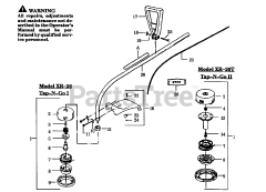 Weed Eater XR 20 - Weed Eater String Trimmer CUTTING HEAD &amp; DRIVE SHAFT