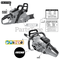 Echo CS-370 F - Echo Chainsaw (SN: C33614001001 - C33614999999)
