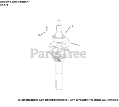 Kohler XT173-0088 - Kohler Courage XT-7 Series Engine, Made for Husqvarna, 8.0 ft-lbs, 173cc 01 CrankShaft