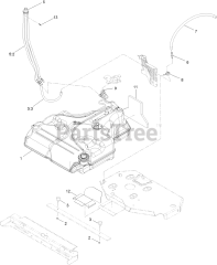 Toro 72947 (6000) - Toro 72" Z Master Zero-Turn Mower, Side-Discharge Deck (SN: 400000000 - 406343040) Fuel Tank Assembly