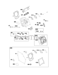 Briggs & Stratton 10R232-0019-H1 - Briggs & Stratton Horizontal Engine Cylinder Head Group