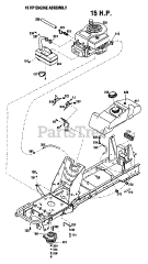 Troy-Bilt 13083 - Troy-Bilt Garden Tractor, Gear Drive (SN: 130830100101 & Above) ENGINE ASSEMBLY