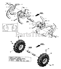 Troy-Bilt 15009 - Troy-Bilt Pony Rear-Tine Tiller (SN: 150090400101 & Above) TINES &amp; WHEELS