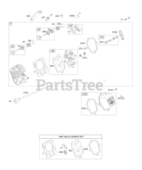 Briggs & Stratton 127432-0160-E2 - Briggs & Stratton Horizontal Engine Head, Kits/Gaskets - Valve, Valves