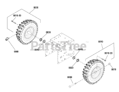 Craftsman 536.886180 (1696146) - Craftsman 27" Snow Thrower (2011) (Sears) Wheels &amp; Tires Group