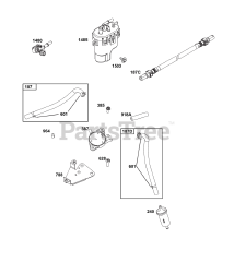 Briggs & Stratton 38E347-0014-B5 - Briggs & Stratton Horizontal Engine Fuel Supply Group
