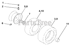 Poulan 259724 - Poulan Lawn Tractor (2001) Wheels And Tires
