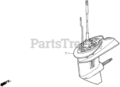 Honda BF30 AY LRSA (BAWS) - Honda Marine Engine, Made in Japan (SN: BAWS-3200001 - BAWS-9999999) GEAR CASE