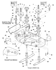 Simplicity 1693552 - Simplicity 38" Mower Deck 38" Mower Deck - Housing, Arbors &amp; Blades Group