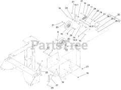 Toro 74271 (Z 550) - Toro 52" Z Master Zero-Turn Mower, Side-Discharge Deck (SN: 280000001 - 280999999) (2008) Drive Idler Assembly