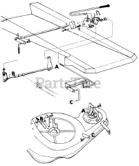 MTD 190-798-000 - MTD Mower Deck Assembly Only (1987) 36" Rear Discharge Mowing Deck