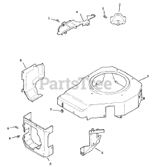 Toro 30291 - Toro 44" ProLine Walk-Behind Mower, Hydro Drive, 15hp (SN: 210000001 - 210005000) (2001) Blower Housing And Baffles Assembly Kohler Model Cv15t-41604