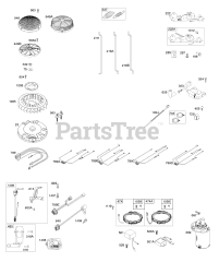 Briggs & Stratton 44T877-0018-B1 - Briggs & Stratton Vertical Engine Flywheel, Controls, Wire Harness, Alternator, Starter