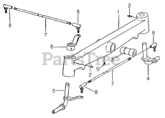 Cub Cadet 81 (0350003U) - Cub Cadet Lawn Tractor Front Axle &amp; Connections