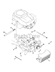 Troy-Bilt 13WX78KS066 - Troy-Bilt Bronco Lawn Tractor (2012) Engine Accessories