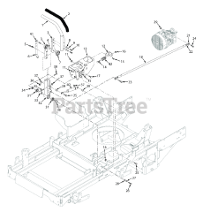 Scag STTII-61V-26CH-EFI - Scag Turf Tiger II 61" Zero-Turn Mower, 26hp Kohler (SN: P1700001 - P1799999) STTII STEERING COMPONENTS