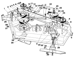 Toro 55665 - Toro 48" Rear-Discharge Mower Deck (SN: 000000001 - 000999999) (1990)