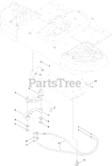 Toro 74793 (SW 5425) - Toro 54" TimeCutter Zero-Turn Mower (SN: 316000001 - 316999999) (2016) Steering Cable Assembly