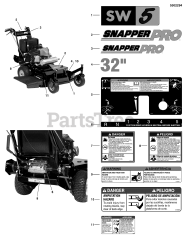 Snapper Pro SW 5 (5900538) - Snapper Pro SW5 Series 32" Walk-Behind Mower, 15hp Kawasaki, Side-Discharge