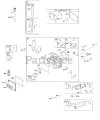 Briggs & Stratton 31A707-2121-B1 - Briggs & Stratton Vertical Engine Cylinder Head, Gasket Set - Valve, Lubrication, Valves