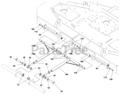 Ferris ISX 3300 (5902066) - Ferris ISX3300 Series 60" Zero-Turn Mower, 31hp Kawasaki 60" Mower Deck Group - Pusher Bars